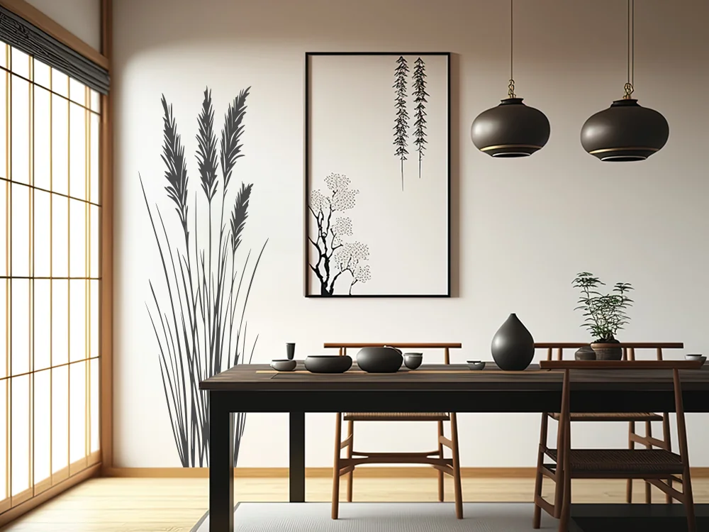 Wandtattoo Elegante Grashalme