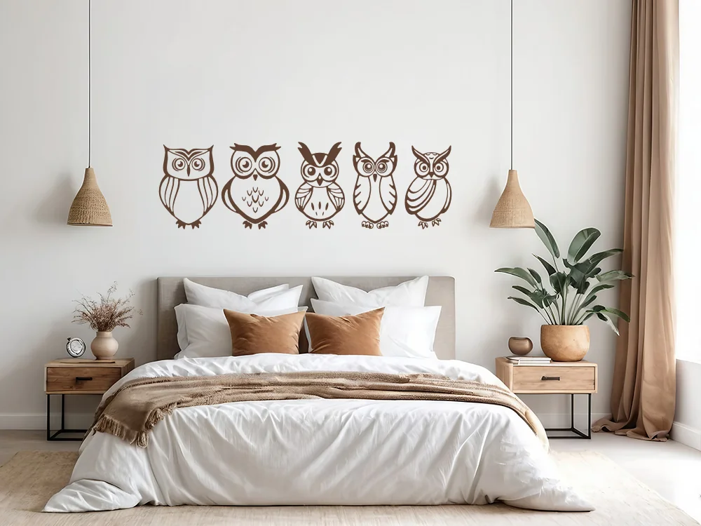 Wandtattoo mit Eulen