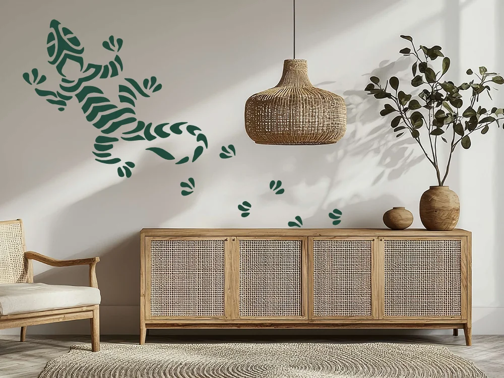 Wandtattoo mit exotischer Echse