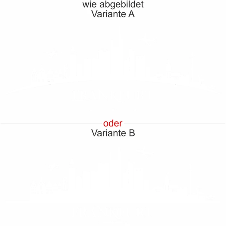 Wandtattoo mit Skyline von Frankfurt - Ansicht Ausrichtung mit Farbauswahl und Variante Wandtattoo mit Skyline von Frankfurt - Ansicht Ausrichtung mit Farbauswahl und Variante