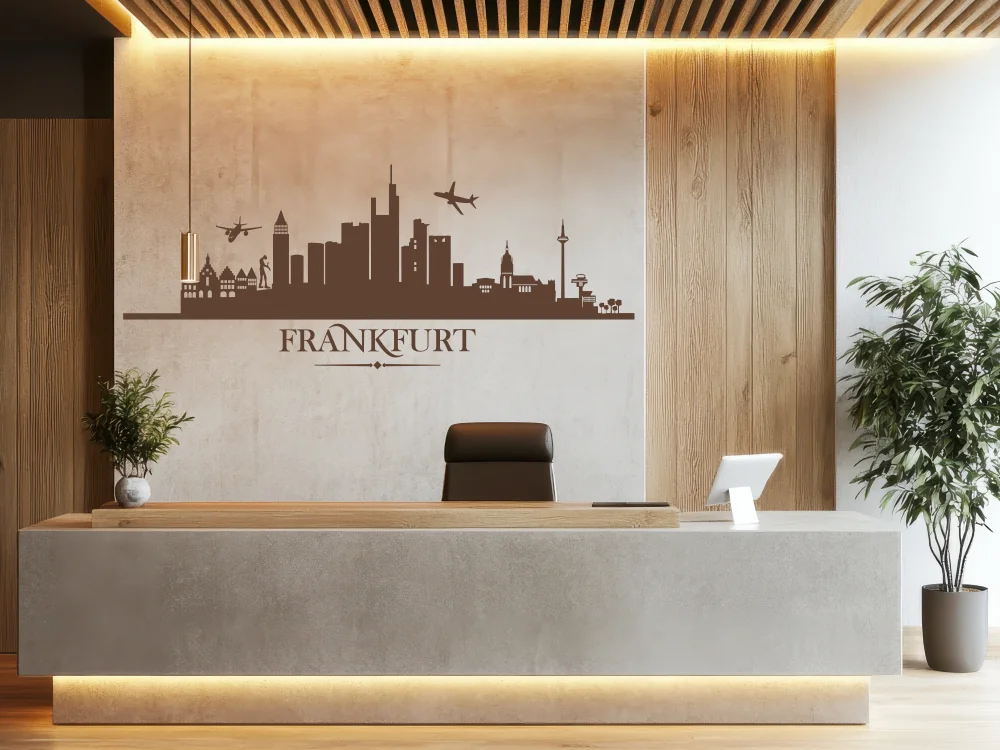 Wandtattoo mit Skyline von Frankfurt