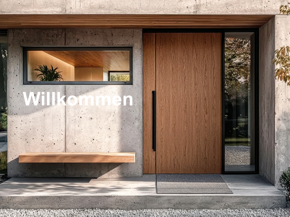 Wandtattoo für außen Willkommen 1