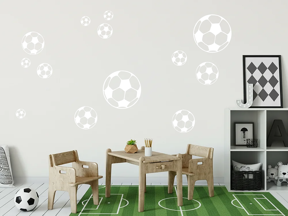 Wandtattoo Fußball Set