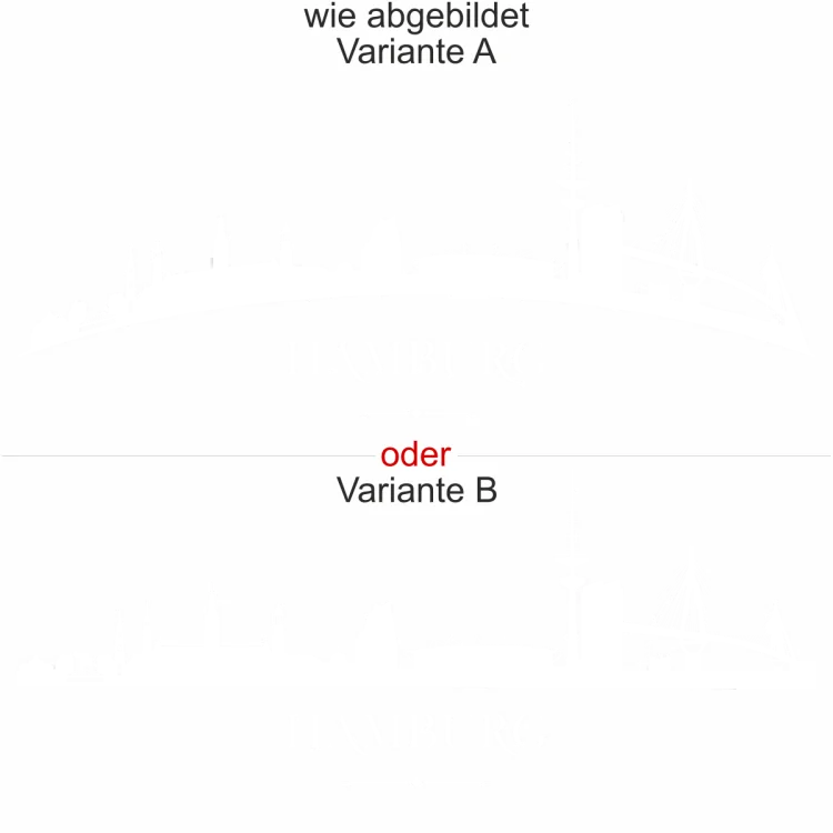 Wandtattoo mit Skyline von Hamburg - Ansicht Ausrichtung mit Farbauswahl und Variante Wandtattoo mit Skyline von Hamburg - Ansicht Ausrichtung mit Farbauswahl und Variante