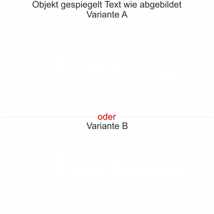 Wandtattoo mit Skyline von Hamburg - Ansicht Ausrichtung mit Farbauswahl und Variante Wandtattoo mit Skyline von Hamburg - Ansicht Ausrichtung mit Farbauswahl und Variante