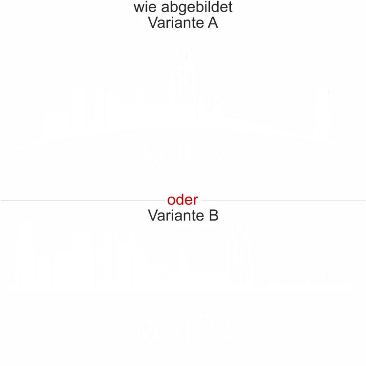 Wandtattoo mit Skyline von Köln - Ansicht Ausrichtung mit Farbauswahl und Variante Wandtattoo mit Skyline von Köln - Ansicht Ausrichtung mit Farbauswahl und Variante
