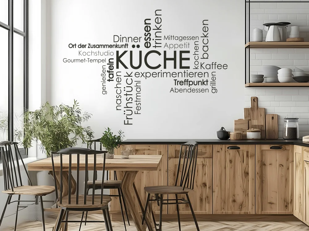 Wandtattoo Begriffe aus der Küche
