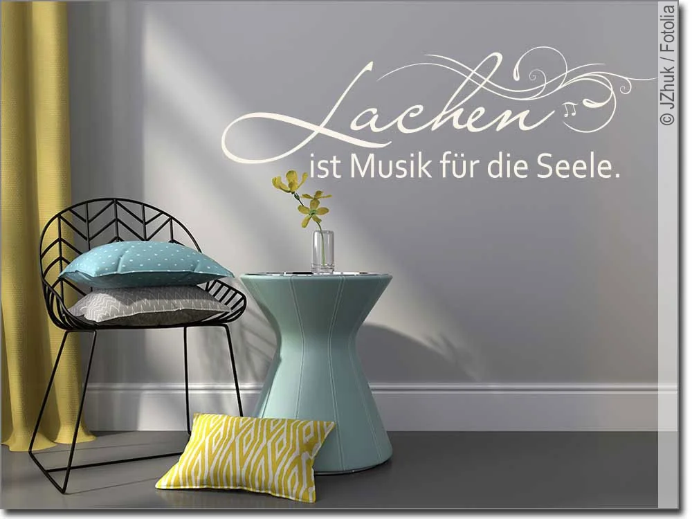 Wandspruch Lachen ist Musik