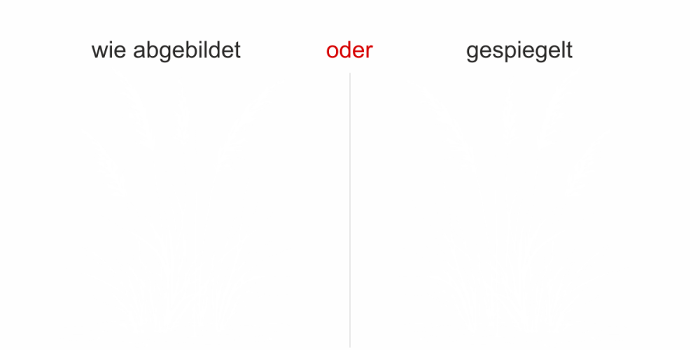 Wandtattoo Leichtes Ufergras - Ansicht Ausrichtung mit Farbauswahl