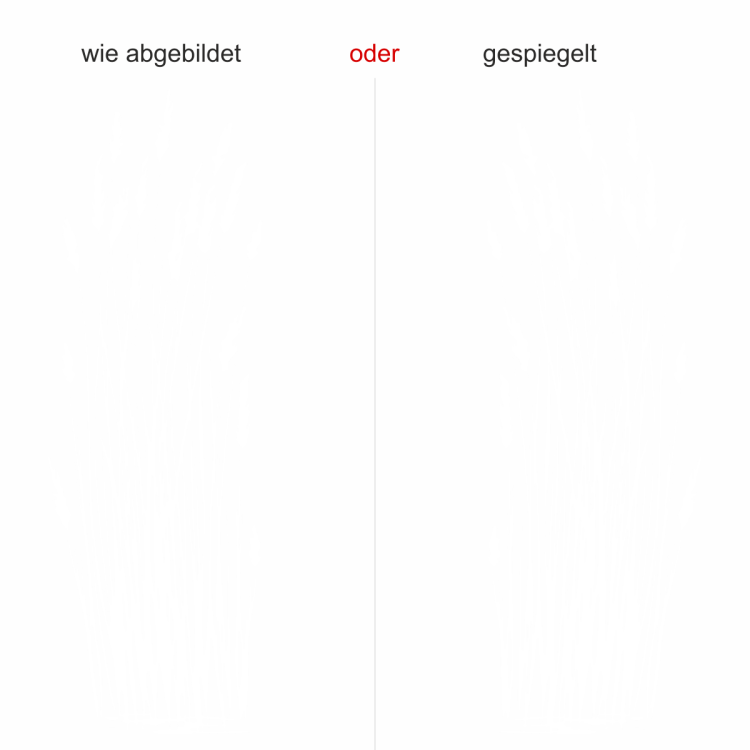 Wandtattoo Majestätische Gräser - Ansicht Ausrichtung mit Farbauswahl