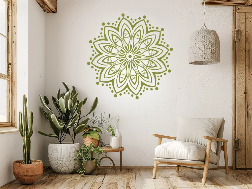 Wandtattoo mit Mandala Motiv für das Schlafzimmer