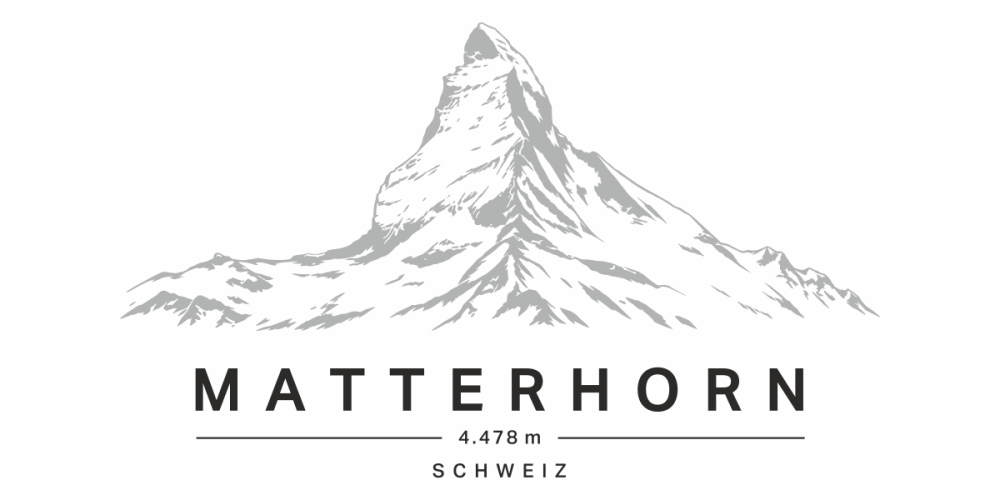 Wandtattoo Matterhorn - Anordnungsbeispiel
