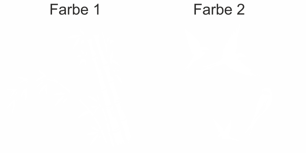 WaWandtattoo Mehrfarbiges Bambusrohr mit Vögeln - Ansicht Farbauswahl