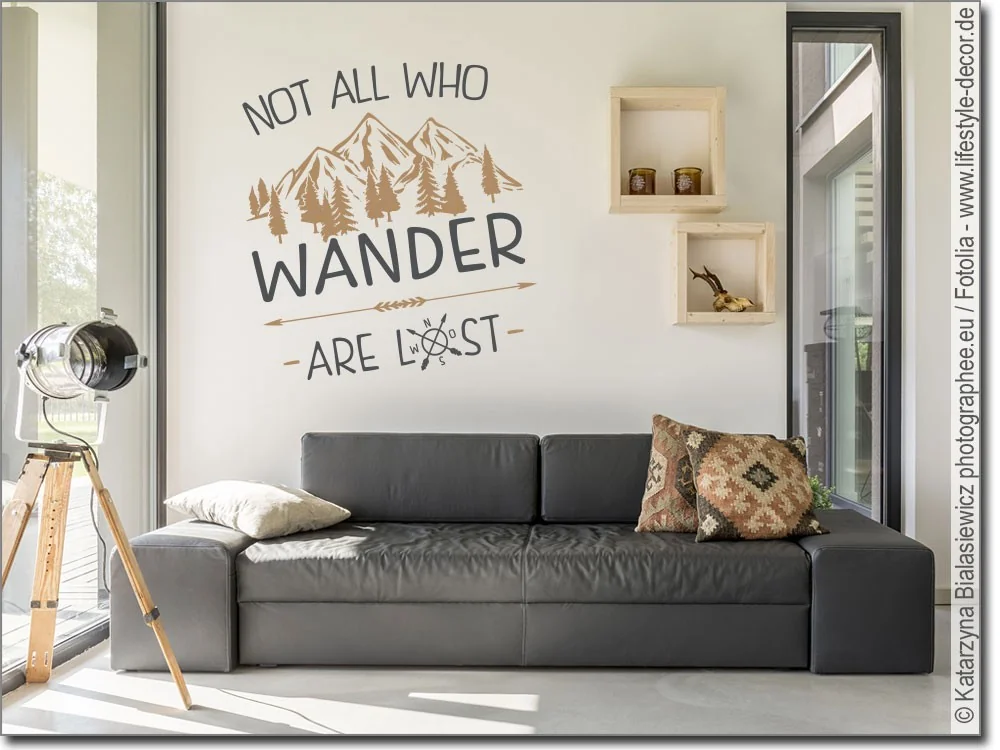 Wandtattoo Not all who wander are lost Wandtattoo Not all who wander are lost