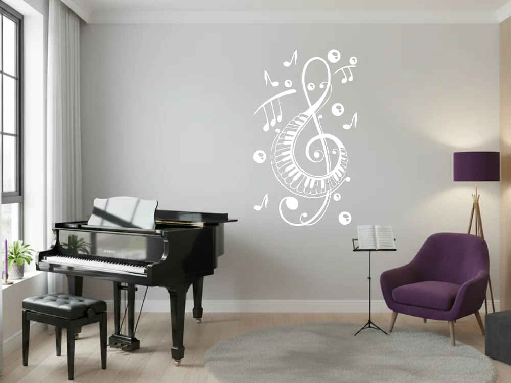 Wandtattoo Notenschlüssel