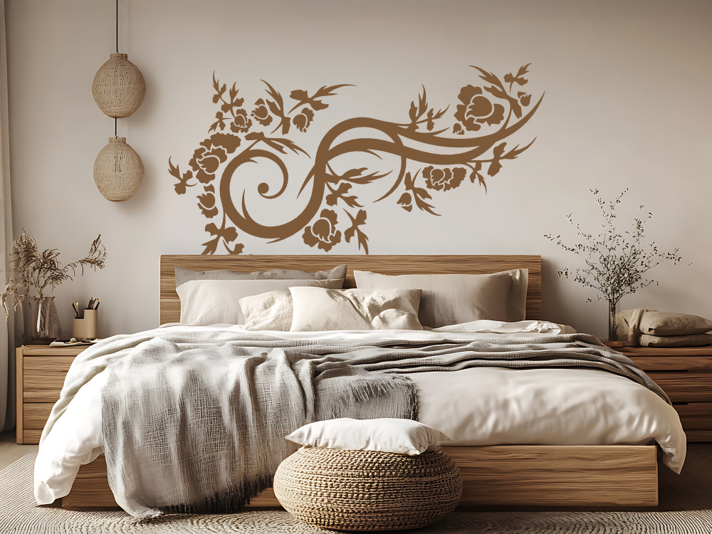 Wandtattoo mit romantischem Ornament