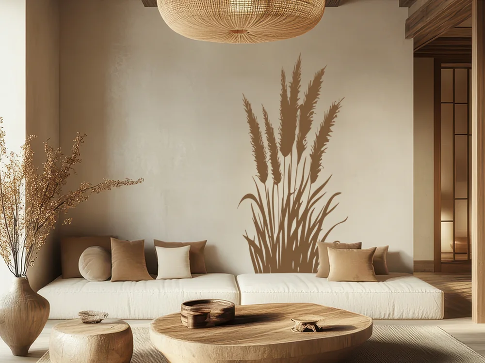 Wandtattoo Pampasgras mit Wedel