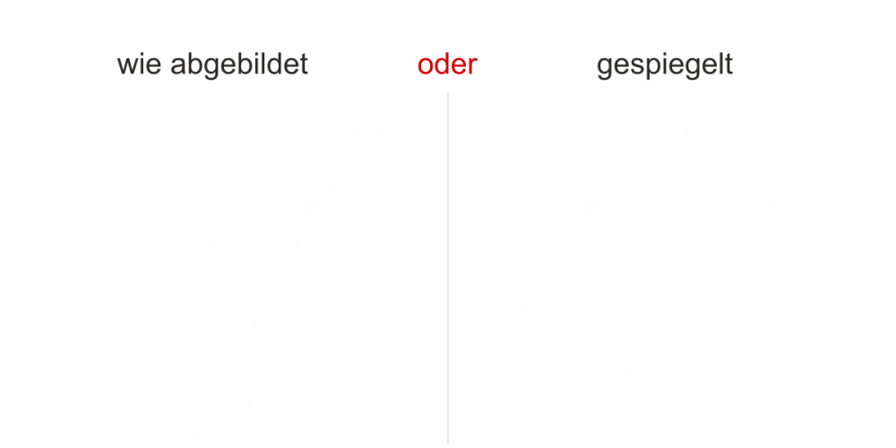 Pampasgras und Vögel im Wind - Ansicht Ausrichtung mit Farbauswahl