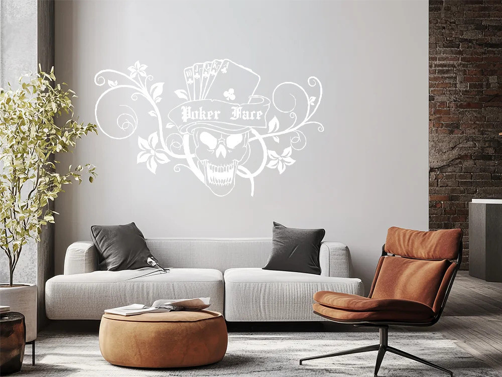 Wandtattoo Poker Face