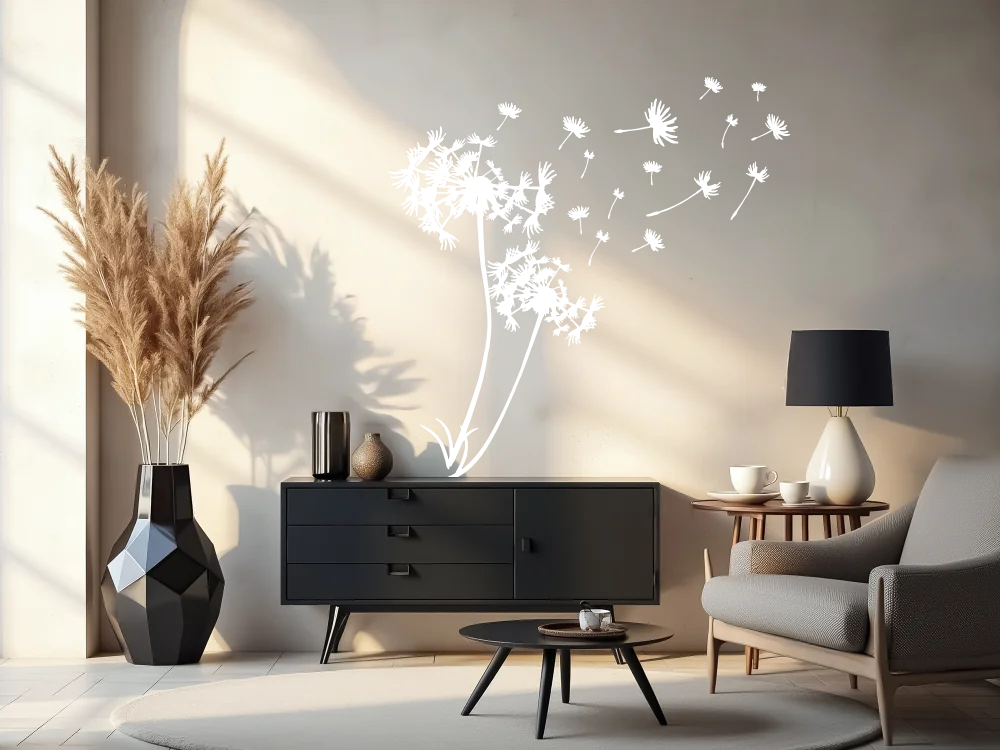 Wandtattoo Pusteblume im Wind