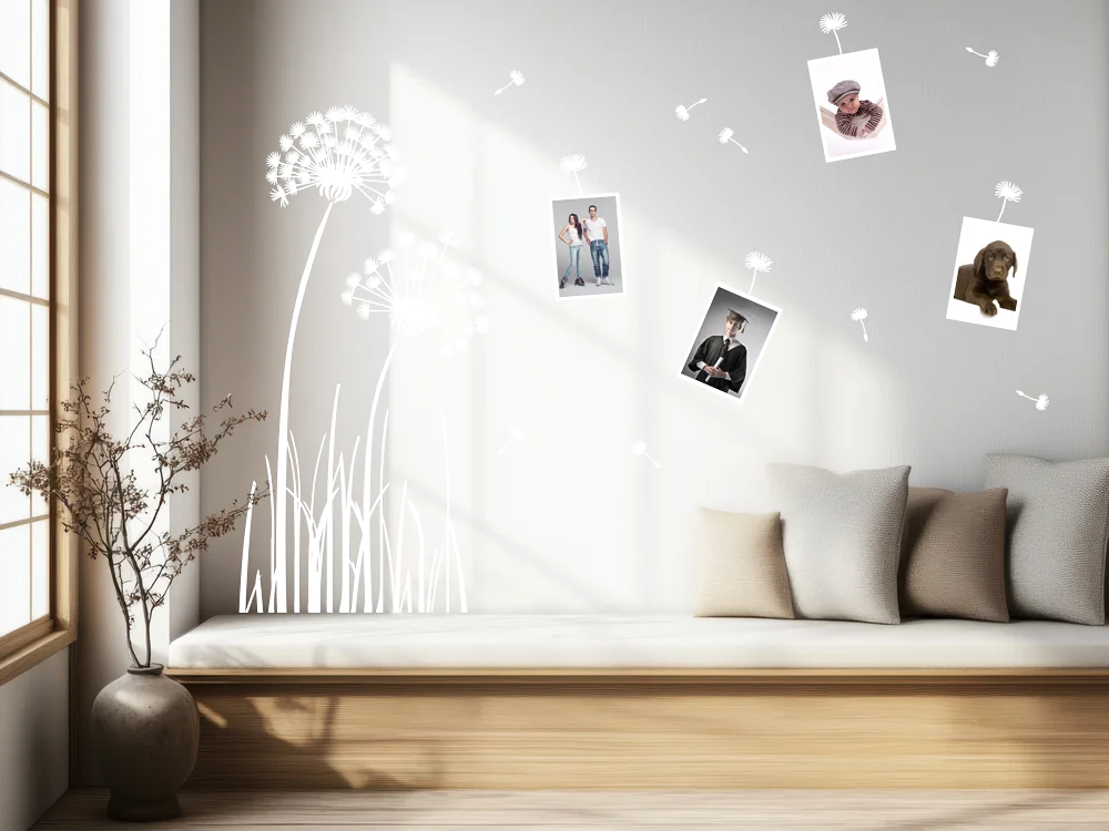 Wandtattoo Pusteblume mit Bilderrahmen
