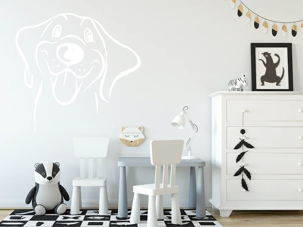 Wandtattoo Putziger Hund