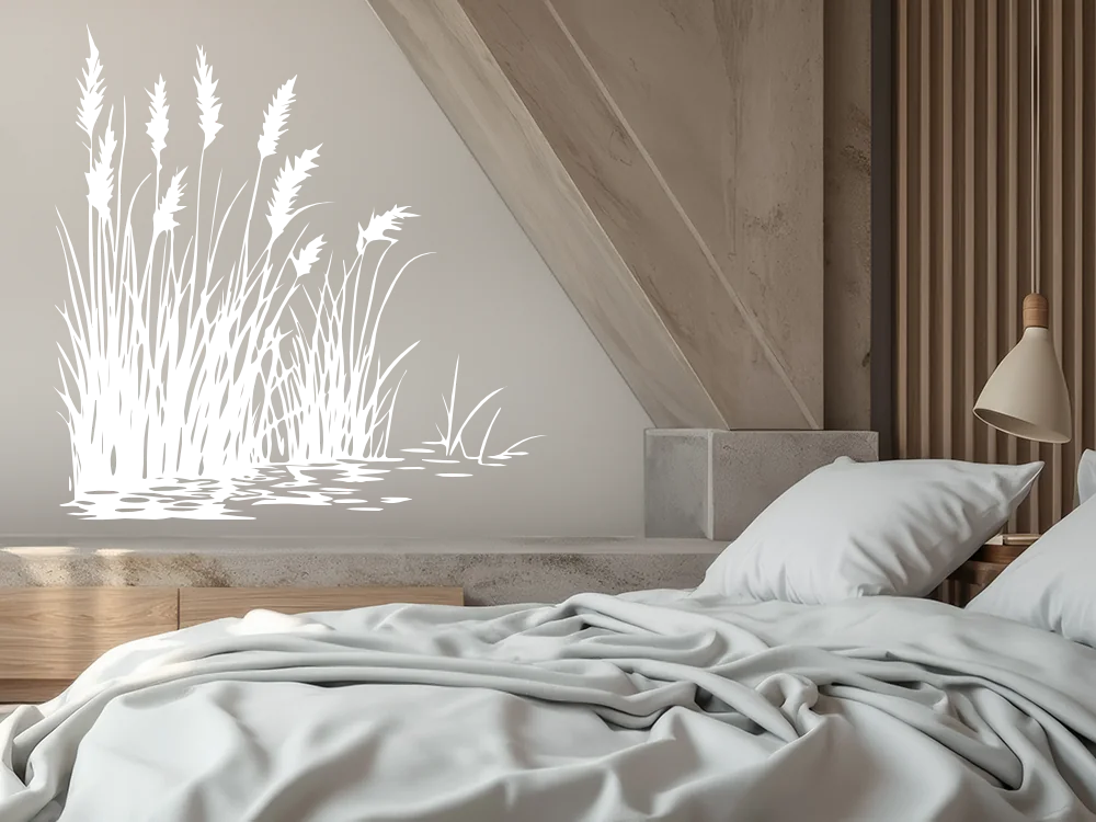 Wandtattoo Schilfgras am Seeufer - Ansicht Farbauswahl