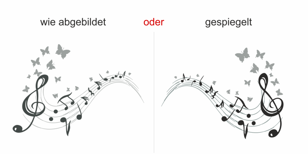 Wandtattoo Schmetterling Musik
