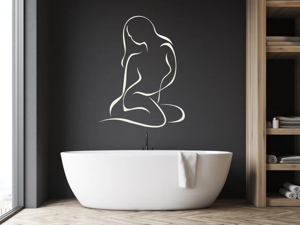 Wandtattoo mit sexy Girl