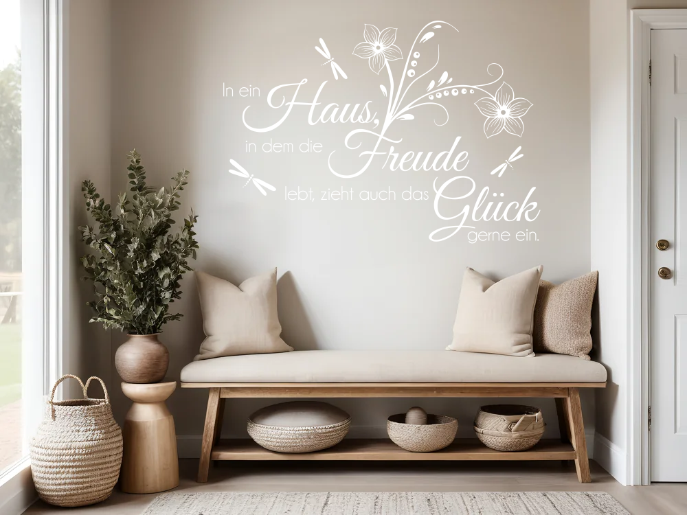 Wandtattoo Spruch In ein Haus