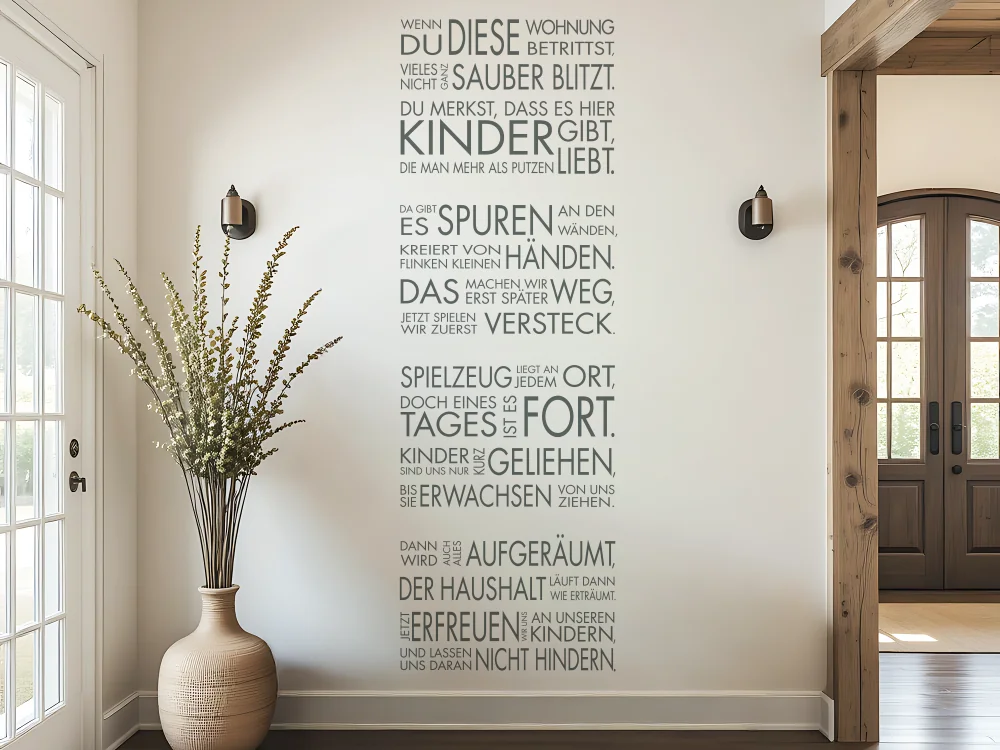 Wandtattoo Wenn du diese Wohnung betrittst