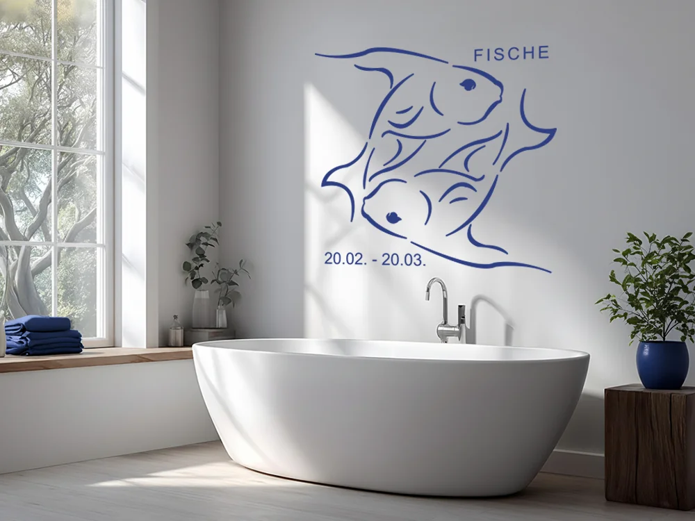 Wandtattoo mit Sternzeichen Fische