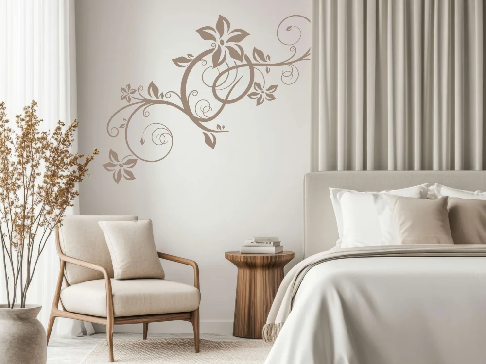 Wandtattoo mit wunderschönem stilvollem Ornament Wandtattoo mit wunderschönem stilvollem Ornament