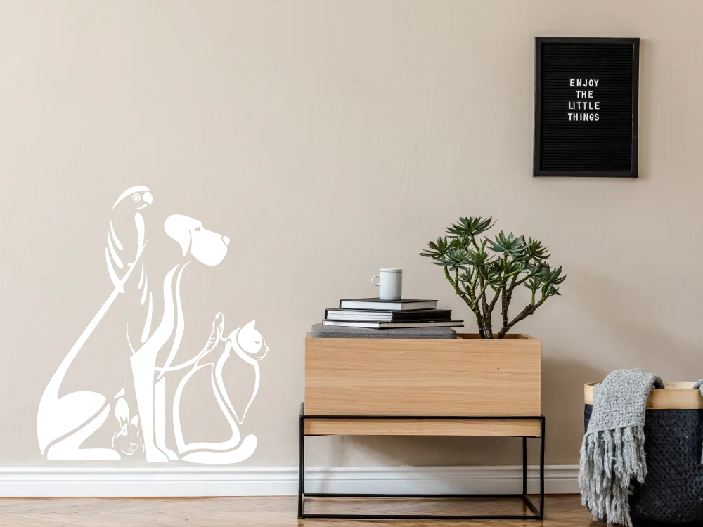 Wandtattoo Tierfamilie