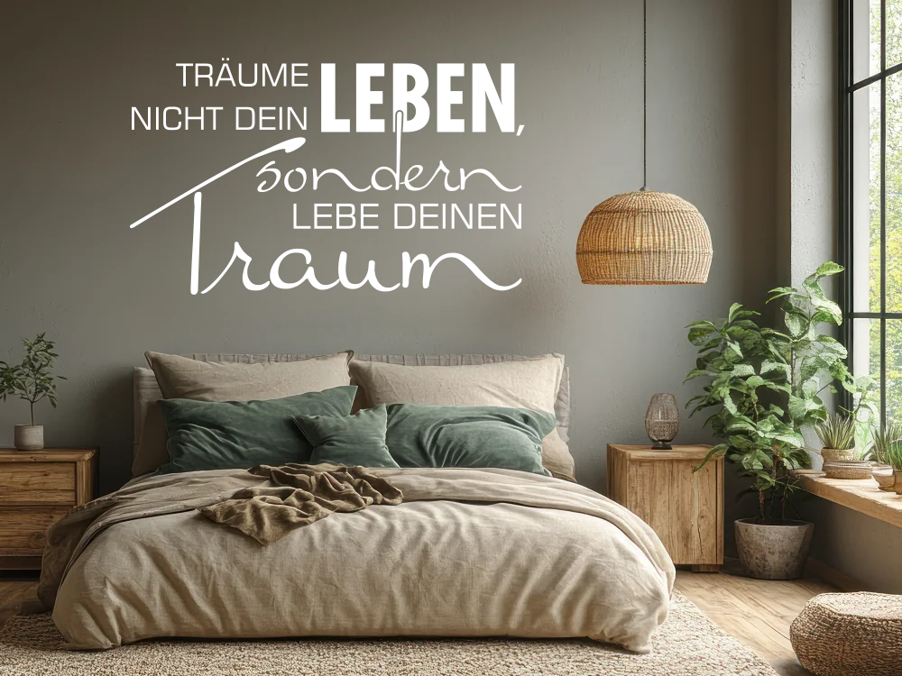 Wandtattoo Träume nicht dein Leben