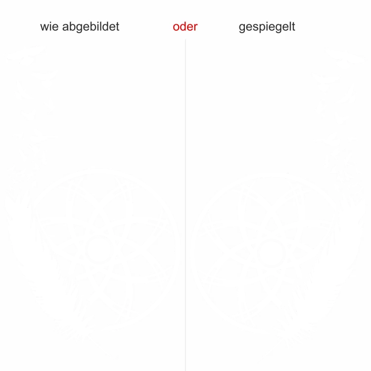 Wandtattoo mit Traumfänger und Feder - Ansicht Ausrichtung und Farbauswahl Wandtattoo mit Traumfänger und Feder - Ansicht Ausrichtung und Farbauswahl