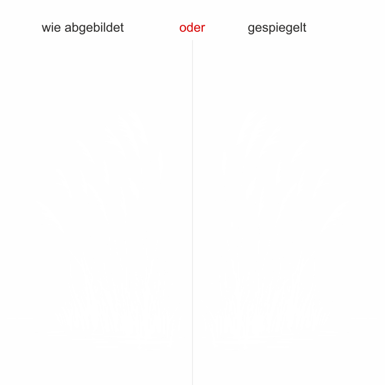 Wandtattoo Ufergräse - Ansicht Ausrichtung mit Farbauswahl