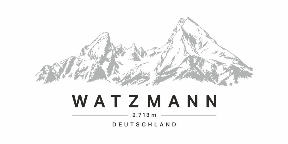 Wandtattoo Watzmann - Anordnungsbeispiel