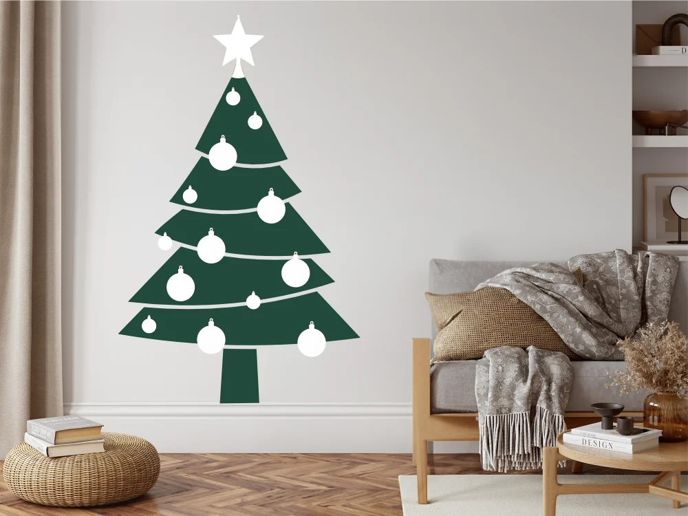 Wandtattoo Weihnachtsbaum - Ansicht Farbauswahl