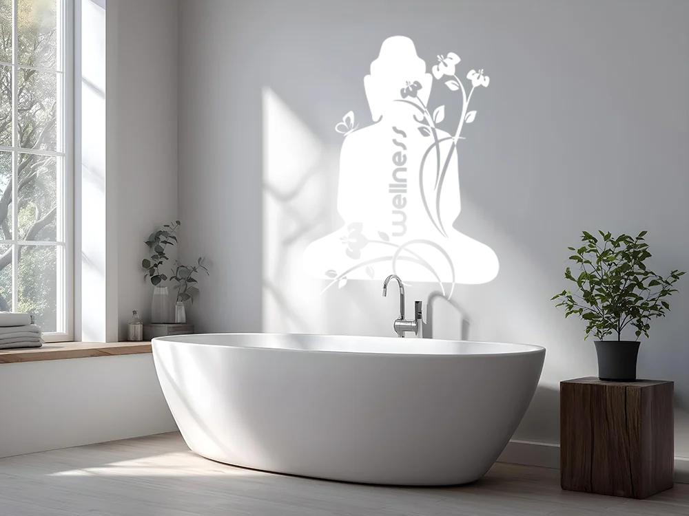 Wandtattoo Wellness Buddha