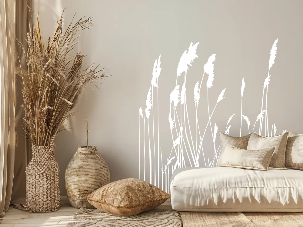 Wanddekor Wildgräser - Ansicht Ausrichtung und Farbauswahl