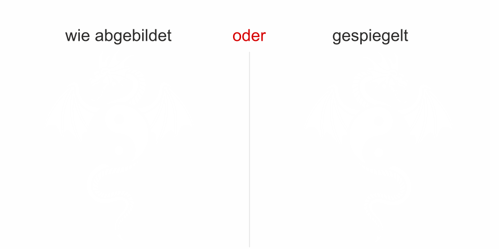 Wandtattoo Yin-Yang Drache