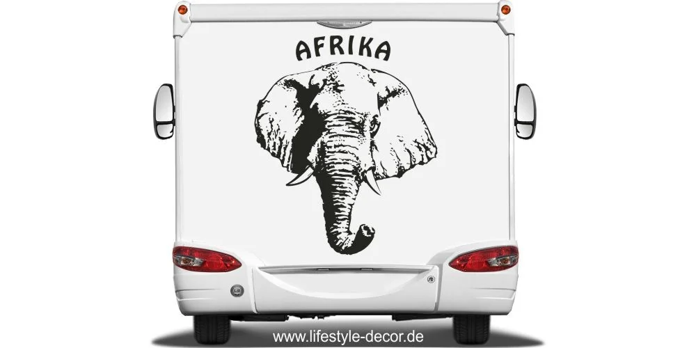 Sticker fürs Wohnmobil Afrika Elefant