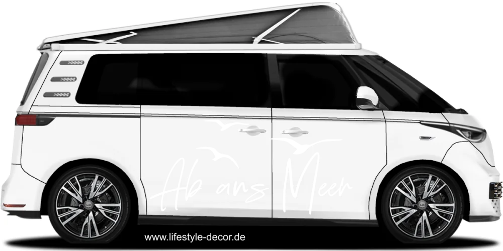Wohnmobilaufkleber Ab ans Meer