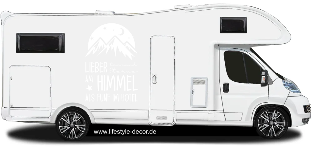 Wohnmobilaufkleber Tausend Sterne am Himmel
