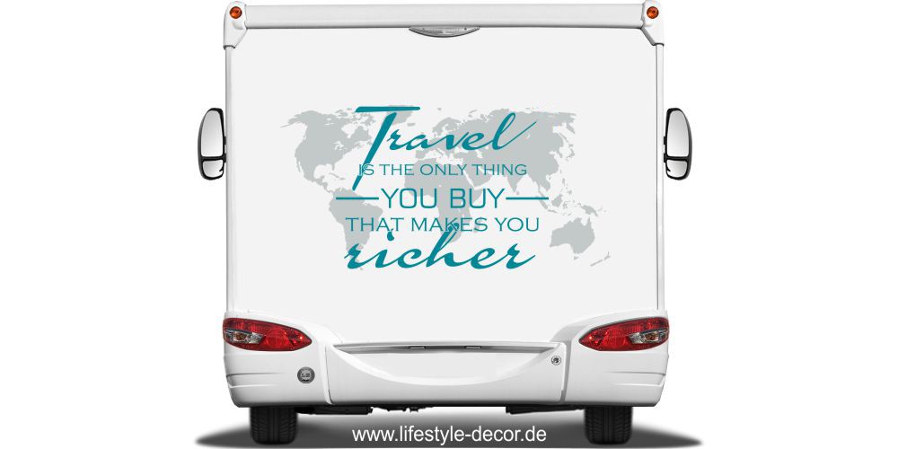 Wohnwagendekor Spruch Travel Selbstklebende Folie