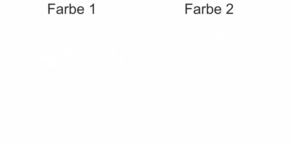 XXL Blumen als Wandtattoo Garderobe - Ansicht Farbauswahl