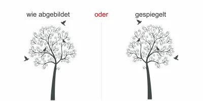 Bunter Baum als Wandtattoo mit Garderobenhaken - Ansicht Ausrichtung Bunter Baum als Wandtattoo mit Garderobenhaken - Ansicht Ausrichtung