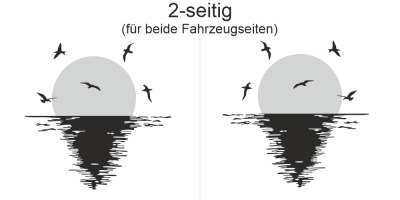 Aufkleber Sonnenuntergang über dem Meer