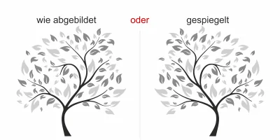 tolles herbstliches Wandtattoo - Ansicht Ausrichtung